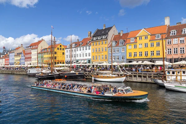Kopenhag Danimarka Nın Ünlü Nyhavn Bölgesi — Stok fotoğraf