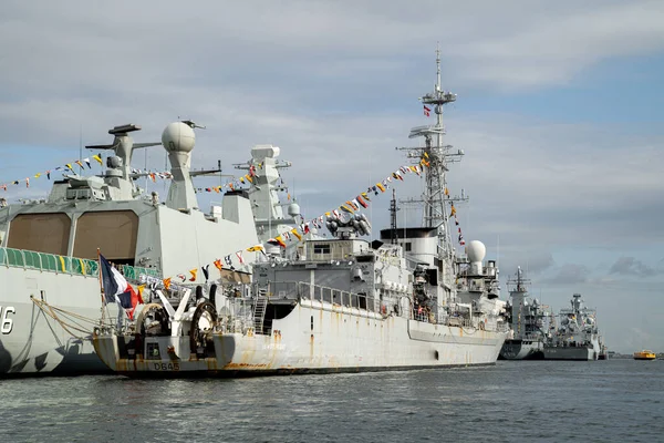 哥本哈根港的法国护卫舰D645拉莫特 皮克特 — 图库照片