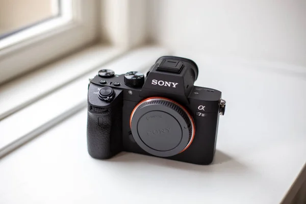 Close Câmera Sem Espelho Sony A7Iii — Fotografia de Stock