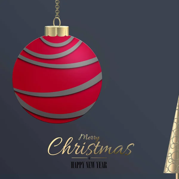 Minimalist Abstract Christmas Card Design — Stock Photo, Image