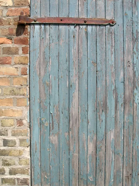 Weathered Wooden Door Close View — Stock Photo, Image