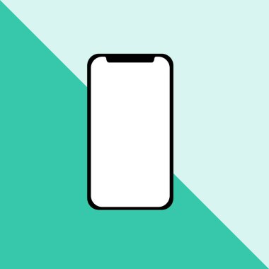 Renkli arka planda modern akıllı telefonun 3D görüntüsü 