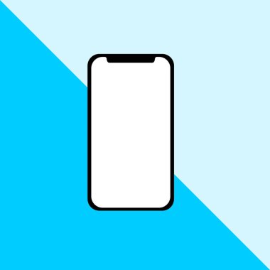 Renkli arka planda modern akıllı telefonun 3D görüntüsü 