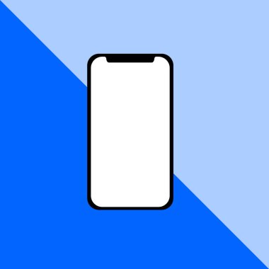 Renkli arka planda modern akıllı telefonun 3D görüntüsü 