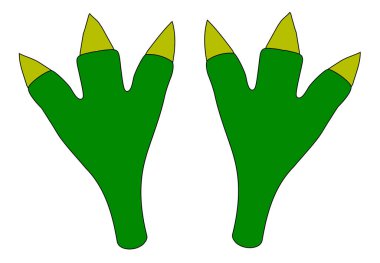 Çizgi film dinozor ayak izleri arkaplan görüntüsü 