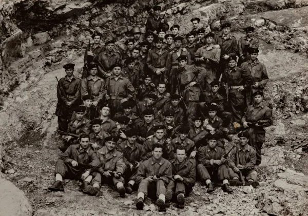Grupo Soldados Foto Vintage — Foto de Stock