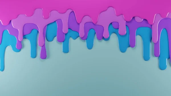 Goteando Capas Tonos Azul Púrpura Antecedentes Conceptuales Abstractos Renderizado Digital — Foto de Stock