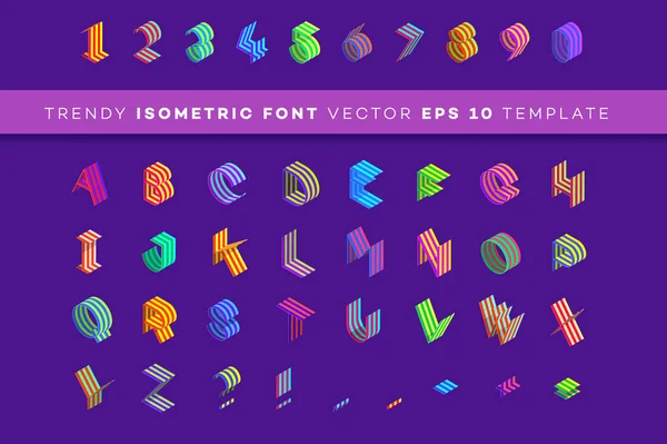 Isometrische Schrift Modern Paper Style Design Element Bunte Alphabet Vorlage — Stockfoto
