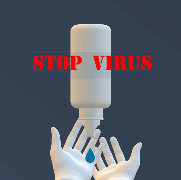 Bescherming Tegen Virusachtergrond — Stockfoto