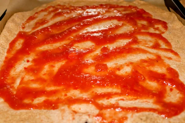 Close Shot Delicious Italian Pizza — ストック写真