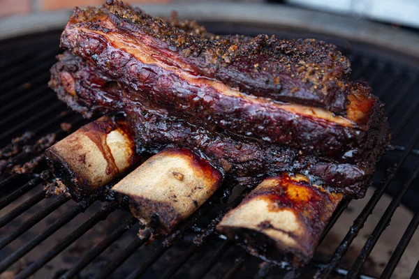 Estilo Texas Shortribs Carne Churrasco Grill — Fotografia de Stock