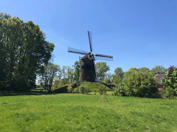 Wittebrink Background View中的Windmill — 图库照片