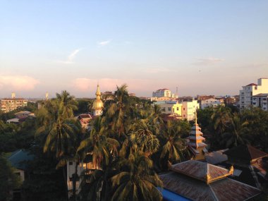 Yangon Myanmar şehir arkaplan görüntüsü 