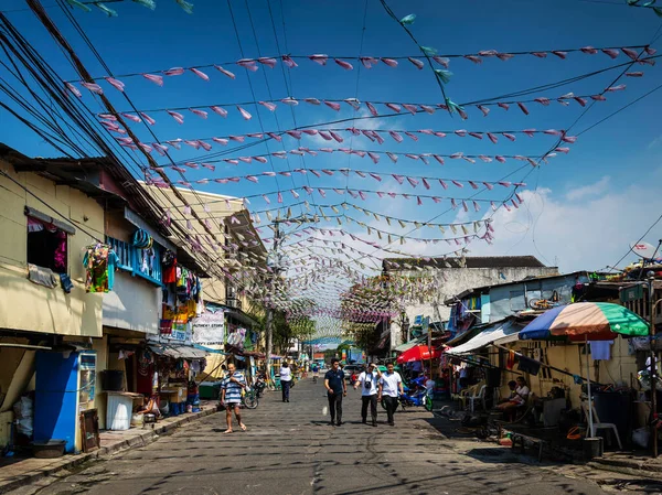 Rua Intramuros Cidade Velha Manila Cidade Filipinas — Fotografia de Stock