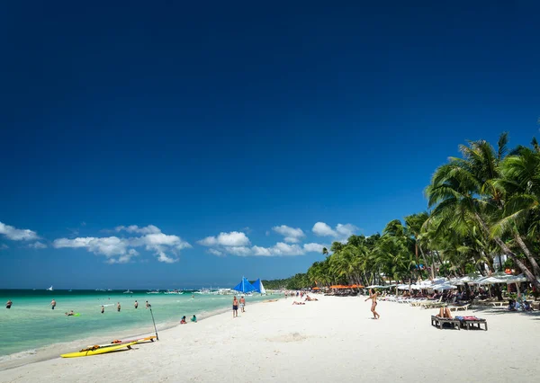 Estação Área Praia Boracay Ilha Paradisíaca Tropical Filipinas — Fotografia de Stock