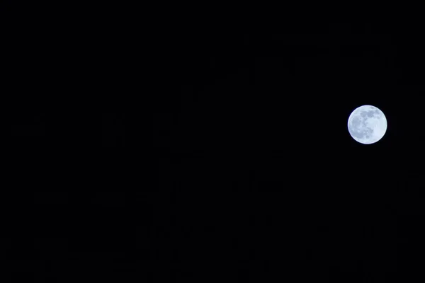 Full Moon Dark Night Sky — Stock Photo, Image
