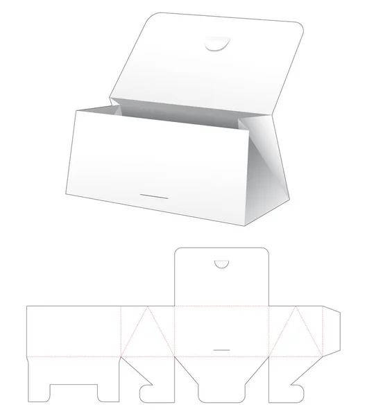 Cardboard Flip Triangular Purse Die Cut Template — Stock Photo, Image