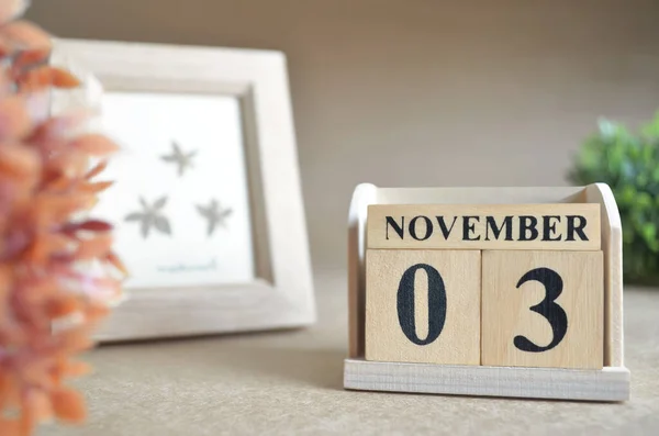 Holzkalender Mit November Monat Planungskonzept — Stockfoto