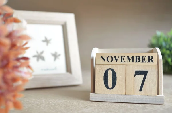 Houten Kalender Met November Maand Planningsconcept — Stockfoto