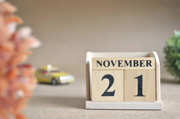 Holzkalender Mit November Monat Planungskonzept — Stockfoto