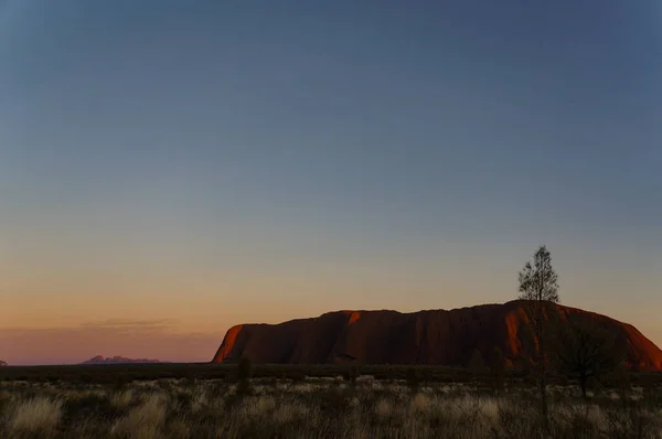 Alba Uluru Ayers Rock Red Center Australia Australia — Foto Stock