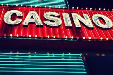 Casino neon tabela, gece