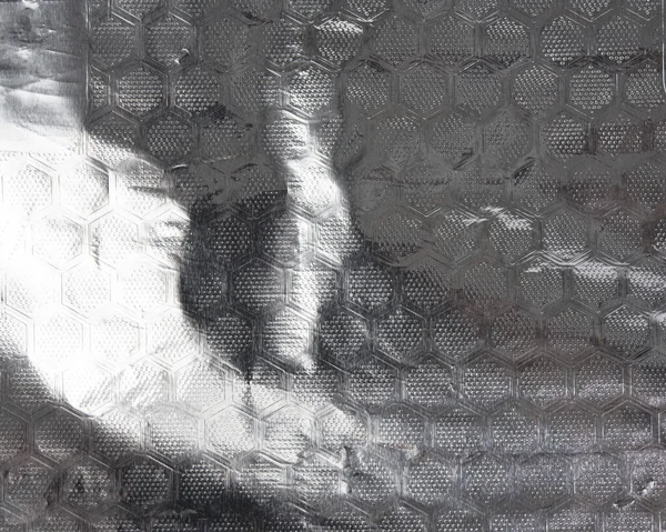 Смятая Серая Фольга Полная Рамка — стоковое фото