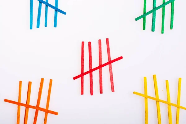 Colorful Counting Rods Kids Learn Mathematics — Stok fotoğraf