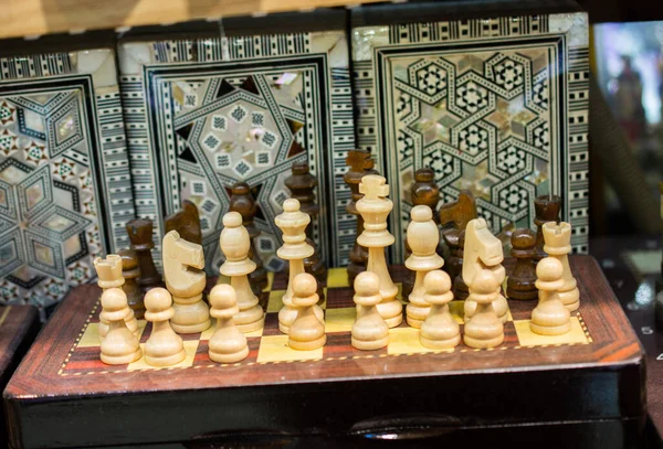 Chess Set Pieces Chessboard Strategy Intelligence Challenge Game Strategy Concept — Foto de Stock