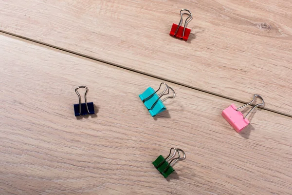 Picture of metallic binder clips with handles