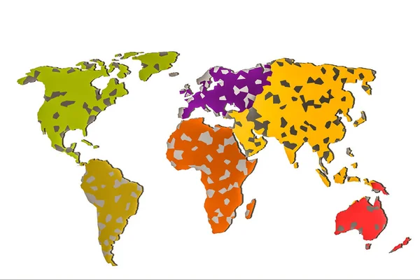 Zhruba Načrtnutá Mapa Světa Jako Globální Obchodní Koncepce — Stock fotografie
