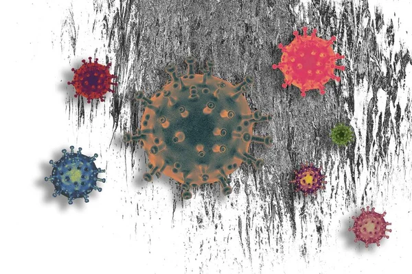 Covid Koronavirüs Önleme Karantina Konsepti Posteri — Stok fotoğraf