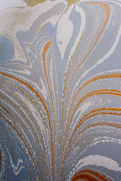 Ebru Marmuru Sztuka Wzorami Kwiatów Streszczenie Szablonu Tła — Zdjęcie stockowe