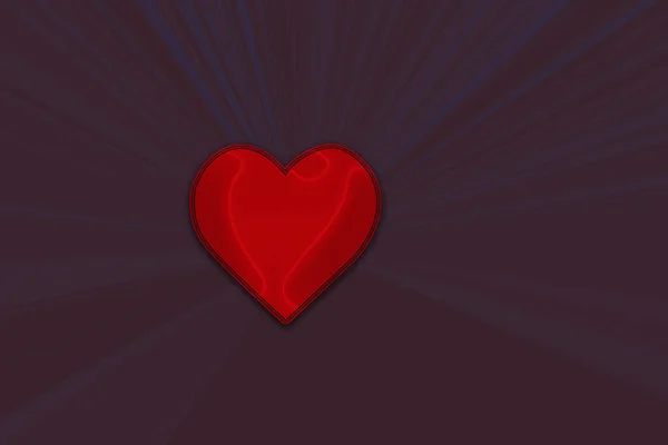 Tvar Srdce Jako Symbol Lásky Péče Šťastný Valentýn Srdeční Pozdrav — Stock fotografie