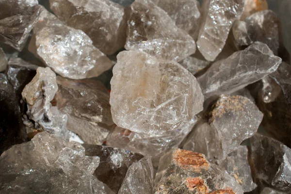 Citrien Semigem Steen Als Minerale Rock Geode Kristallen — Stockfoto
