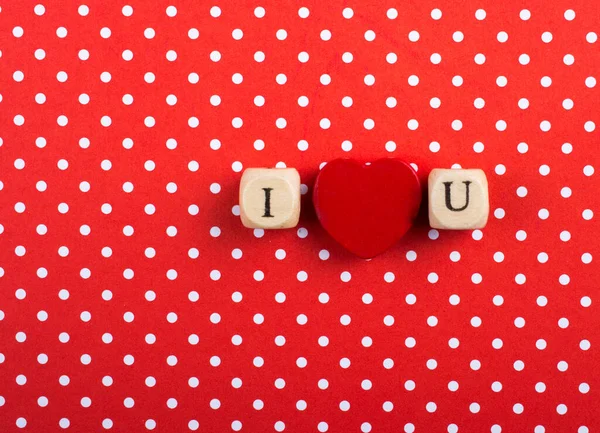 私はあなたが手紙のキューブから作られた愛のフレーズ — ストック写真