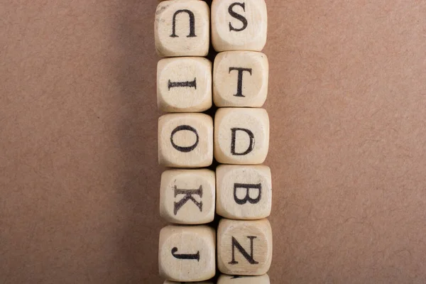 木で作られた文字のキューブ — ストック写真