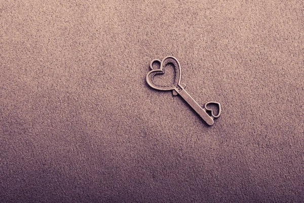 Retro Style Metal Key Love Concept — Stock Photo, Image
