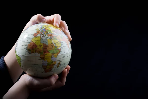 Hand Holding Globe Map — Stock Photo, Image