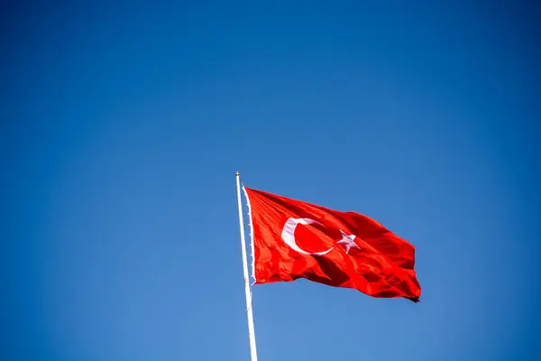 Türk Ulusal Bayrak Görünümünde — Stok fotoğraf