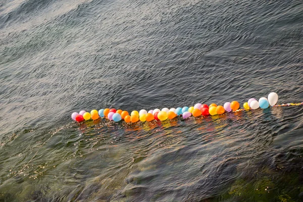Ballonnen Als Doelen Water — Stockfoto