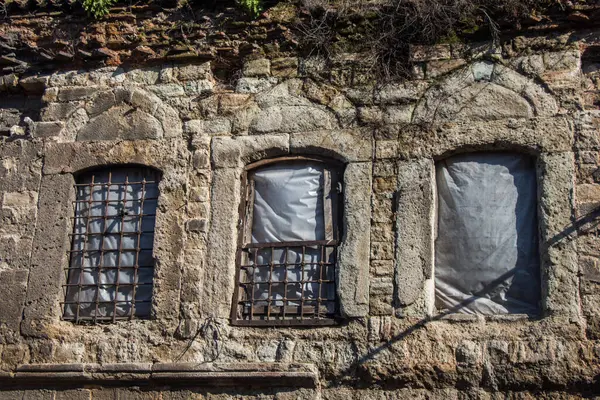 Vieja Ventana Arquitectura Las Ruinas Estambul — Foto de Stock