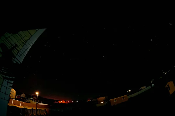 Взгляд Звездную Ночь Балкона — стоковое фото