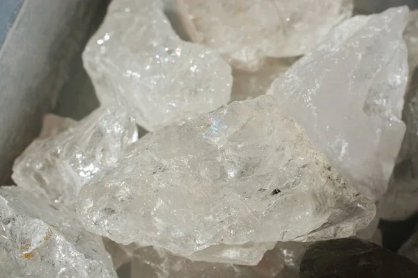 Kristallquarz Edelstein Als Natürliches Mineralgestein — Stockfoto