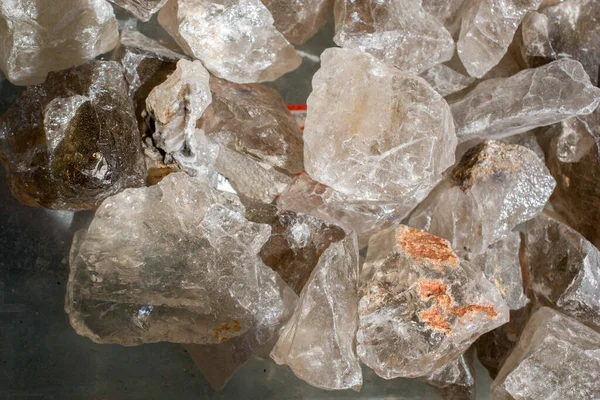 Citrin Halbedelstein Als Mineralische Berggeodenkristalle — Stockfoto