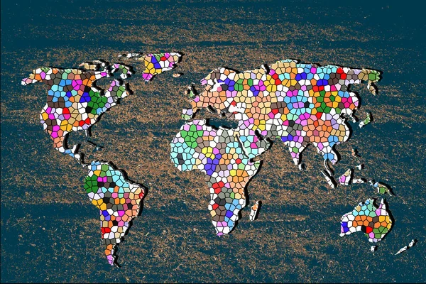 Σχεδιάστηκε Χονδρικά Από Τον Παγκόσμιο Χάρτη Παγκόσμιες Επιχειρηματικές Έννοιες — Φωτογραφία Αρχείου