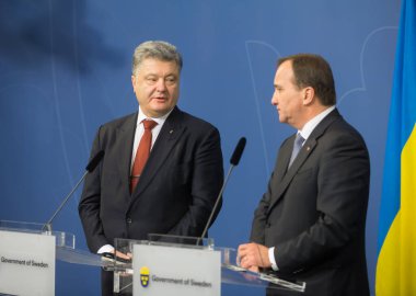 İsveç Krallığı Başbakanı Stefan Lofven ve Ukrayna Devlet Başkanı Petro Poroshenko