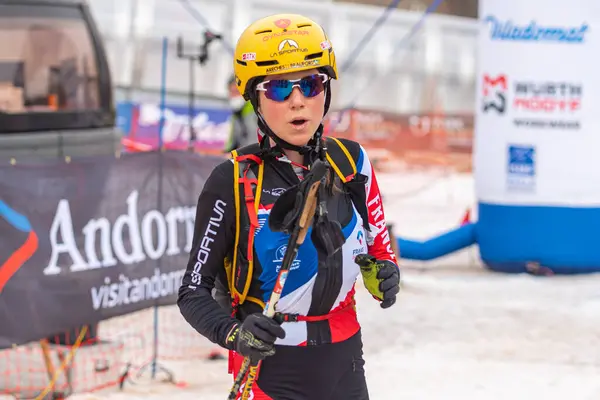 Schmid Alessandra Sui Nos Campeonatos Ismf Comapedrosa Andorra 2021 Sprint — Fotografia de Stock