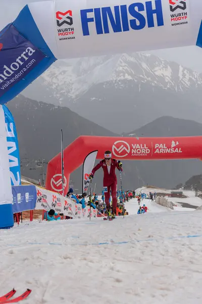 Alzer Anton Ger Finish Line Ismf Championships Comapedrosa Andorra 2021 — Stok fotoğraf
