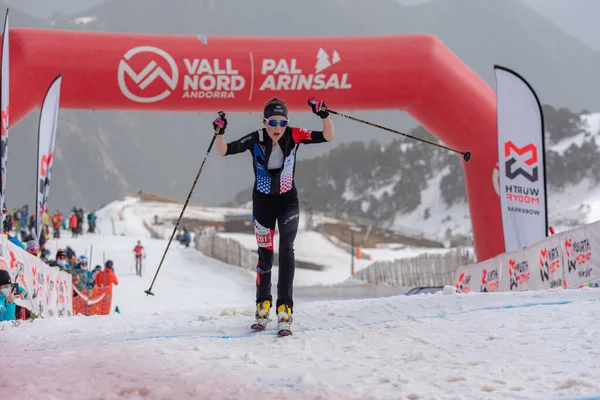 Gachet Mollaret Axelle Fra Linha Chegada Ismf Championships Comapedrosa Andorra — Fotografia de Stock